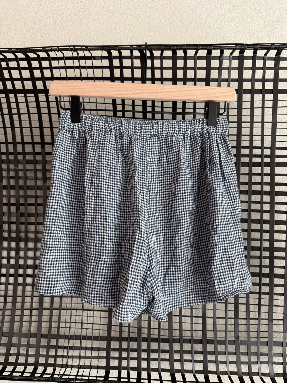 Eberjey Linen Blend Relaxed Short gingham - Picture 4 of 5
